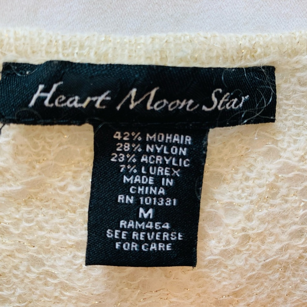 Heart Moon Star mohair/nylon/acrylic/lurex Sweater - Picture 3 of 7